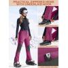Ewedoos Snow Pants Womens Ski Pants Waterproof Insulate Softshell Fleece Lined Winter Hiking Snowboard Zipper Bottom Leg(Purple)