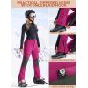 Ewedoos Snow Pants Womens Ski Pants Waterproof Insulate Softshell Fleece Lined Winter Hiking Snowboard Zipper Bottom Leg(Rose)