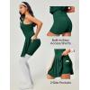 Ewedoos Tennis Dresses for Women Athletic Dress with Shorts Underneath Easy Peezy Pleated Workout Dress with Bra and Pockets(Green Tennis Dress)