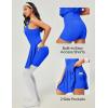 Ewedoos Tennis Dresses for Women Athletic Dress with Shorts Underneath Easy Peezy Pleated Workout Dress with Bra and Pockets(Organic Blue)