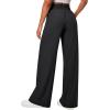 Ewedoos Wide Leg Pants Woman Lightweight Sweatpants Travel Track Work Yoga Dress Pants High Waisted with Pockets Casual(Black)