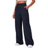 Ewedoos Wide Leg Pants Woman Lightweight Sweatpants Travel Track Work Yoga Dress Pants High Waisted with Pockets Casual(Navy)