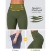 Ewedoos Compression Leggings with Pockets for Women Tummy Control Leggings No Front Seam Workout High Waisted Yoga Pants Gym(Green)