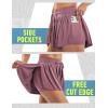 Ewedoos Butterfly Shorts Women Flowy Shorts for Women 2 in 1 High Waisted Running Workout Athletic Tennis Shorts Skort(Mauve)