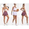 Ewedoos Butterfly Shorts Women Flowy Shorts for Women 2 in 1 High Waisted Running Workout Athletic Tennis Shorts Skort(Mauve)