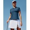 Ewedoos Womens Golf Shirts Breathable UPF 50+ Sun Protection Polo Shirts for Women Dry fit Polos Short Sleeves(Indigo)