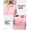 Ewedoos Womens Golf Shirts Breathable UPF 50+ Sun Protection Polo Shirts for Women Dry fit Polos Short Sleeves(Pink)
