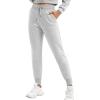 Ewedoos Fleece Lined Pants Women – Fleece Lined Sweatpants Women with Pockets High Waisted Thermal Joggers Winter Pants(Light Grey)