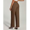 Ewedoos Dress Pants Women Wide Leg Woman Stretchy Work Pants Casual Trousers Slacks for Women Pull On Business Outfits(Caramel)