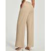 Ewedoos Dress Pants Women Wide Leg Woman Stretchy Work Pants Casual Trousers Slacks for Women Pull On Business Outfits(Khaki)
