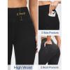 Ewedoos Women’s Pull On Capri Jeggings with Pockets(Black)