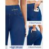 Ewedoos Women’s Pull On Capri Jeggings with Pockets(Light Blue)