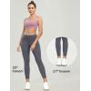 Ewedoos Leggings with 5 Pockets for Women Yoga Pants 25″/ 27″ Workout Leggings for Women Tummy Control Running(Gray)