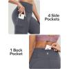 Ewedoos Leggings with 5 Pockets for Women Yoga Pants 25″/ 27″ Workout Leggings for Women Tummy Control Running(Gray)