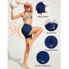 Ewedoos Womens Swim Shorts High Waisted Board Shorts for Women Stretchy 5″ Swim Beach Short with Pockets Swimwear Liner(Navy Blue)