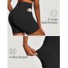 Ewedoos Butt Lifting Biker Shorts Women Tummy Control with Pockets Workout Gym Shorts High Waisted Spandex Yoga Shorts(Black)