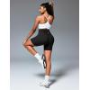 Ewedoos Butt Lifting Biker Shorts Women Tummy Control with Pockets Workout Gym Shorts High Waisted Spandex Yoga Shorts(Black)