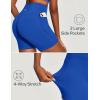 Ewedoos Butt Lifting Biker Shorts Women Tummy Control with Pockets Workout Gym Shorts High Waisted Spandex Yoga Shorts(Blue)