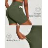 Ewedoos Butt Lifting Biker Shorts Women Tummy Control with Pockets Workout Gym Shorts High Waisted Spandex Yoga Shorts(Moss Green)
