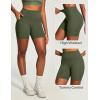 Ewedoos Butt Lifting Biker Shorts Women Tummy Control with Pockets Workout Gym Shorts High Waisted Spandex Yoga Shorts(Moss Green)