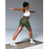 Ewedoos Butt Lifting Biker Shorts Women Tummy Control with Pockets Workout Gym Shorts High Waisted Spandex Yoga Shorts(Moss Green)