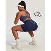 Ewedoos Butt Lifting Biker Shorts Women Tummy Control with Pockets Workout Gym Shorts High Waisted Spandex Yoga Shorts(Navy Blue)
