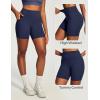 Ewedoos Butt Lifting Biker Shorts Women Tummy Control with Pockets Workout Gym Shorts High Waisted Spandex Yoga Shorts(Navy Blue)