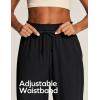 Ewedoos Capri Pants for Women Lightweight Quick Dry Casual Wide Leg Womens Capris Drawstring High Waisted Gaucho Pants(Black)