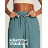 Ewedoos Capri Pants for Women Lightweight Quick Dry Casual Wide Leg Womens Capris Drawstring High Waisted Gaucho Pants(Green)