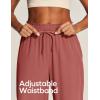 Ewedoos Capri Pants for Women Lightweight Quick Dry Casual Wide Leg Womens Capris Drawstring High Waisted Gaucho Pants(Red)
