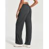 Ewedoos Wide Leg Work Pants Women Pull On Dress Pants Slacks for Women Stretchy Business Casual Outfits Comfort Trousers(Dark Gray-regular)