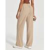 Ewedoos Wide Leg Work Pants Women Pull On Dress Pants Slacks for Women Stretchy Business Casual Outfits Comfort Trousers(Khaki-regular)