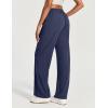 Ewedoos Wide Leg Work Pants Women Pull On Dress Pants Slacks for Women Stretchy Business Casual Outfits Comfort Trousers(Navy-petite)