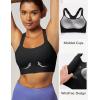 Ewedoos Womens Sports Bras Comfort Yoga Sports Bra Medium Support Racerback Workout Tops Seamless Adjustable Gym Bra(Black)