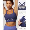 Ewedoos Womens Sports Bras Comfort Yoga Sports Bra Medium Support Racerback Workout Tops Seamless Adjustable Gym Bra(Blue)