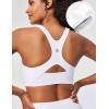 Ewedoos Womens Sports Bras Comfort Yoga Sports Bra Medium Support Racerback Workout Tops Seamless Adjustable Gym Bra(White)