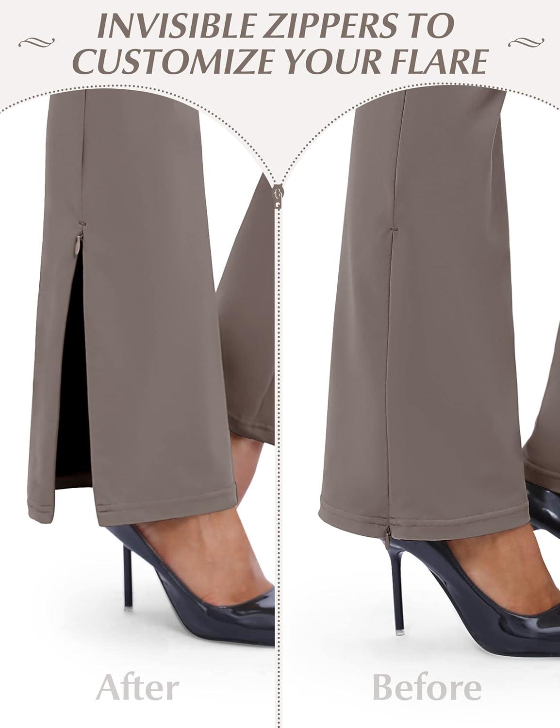 image:imageEwedoos Dress Pants Women Stretchy Work Pants for Women with Pockets Dress Pants Tummy Control Office Casual 31 29Coffee