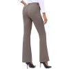 Ewedoos Dress Pants Women Stretchy Work Pants for Women with Pockets Dress Pants Tummy Control Office Casual 31″/ 29″(Coffee)