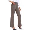 Ewedoos Dress Pants Women Stretchy Work Pants for Women with Pockets Dress Pants Tummy Control Office Casual 31″/ 29″(Coffee)