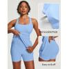 Ewedoos Athletic Dress for Women Tennis Dress with Shorts Underneath Easy Peezy Square Neck Workout Golf Summer Dresses(Aqua Blue)