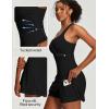 Ewedoos Athletic Dress for Women Tennis Dress with Shorts Underneath Easy Peezy Square Neck Workout Golf Summer Dresses(Jet Black)