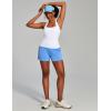 Ewedoos Halter Tops for Women Workout Tank Tops Woman with Built in Bras Double Lined Backless Y2K Trendy Going Out Top(White)