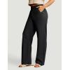 Ewedoos Linen Pants Women, Cotton Linen Breathable Flowy Pant Wide Leg Palazzo Pants for Women Summer Beach Vacation Outfits(Black)