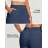Ewedoos Linen Pants Women, Cotton Linen Breathable Flowy Pant Wide Leg Palazzo Pants for Women Summer Beach Vacation Outfits(Blue)