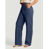 Ewedoos Linen Pants Women, Cotton Linen Breathable Flowy Pant Wide Leg Palazzo Pants for Women Summer Beach Vacation Outfits(Blue)