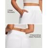 Ewedoos Linen Pants Women, Cotton Linen Breathable Flowy Pant Wide Leg Palazzo Pants for Women Summer Beach Vacation Outfits(White)
