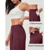 Ewedoos Wide Leg Pants Woman Stretchy Work Dress Pants Women Trendy 2026 Business Casual Outfits Comfort Fit Slacks Trousers(Dark Wine)