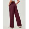 Ewedoos Wide Leg Pants Woman Stretchy Work Dress Pants Women Trendy 2026 Business Casual Outfits Comfort Fit Slacks Trousers(Dark Wine)