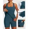 Ewedoos Womens Tennis Dress Built in Bras & Shorts Square Neck Sleeveless Workout Athletic Dress Golf Summer Outfits(Indigo)