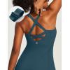 Ewedoos Womens Tennis Dress Built in Bras & Shorts Square Neck Sleeveless Workout Athletic Dress Golf Summer Outfits(Indigo)